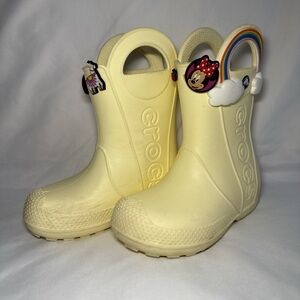CROCS Kids' Boots yellow with Colorful Charms